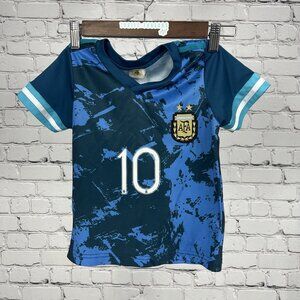 AFA 2021 Argentina #10 Lionel Messi Copa America Away Kids Jersey Size 16